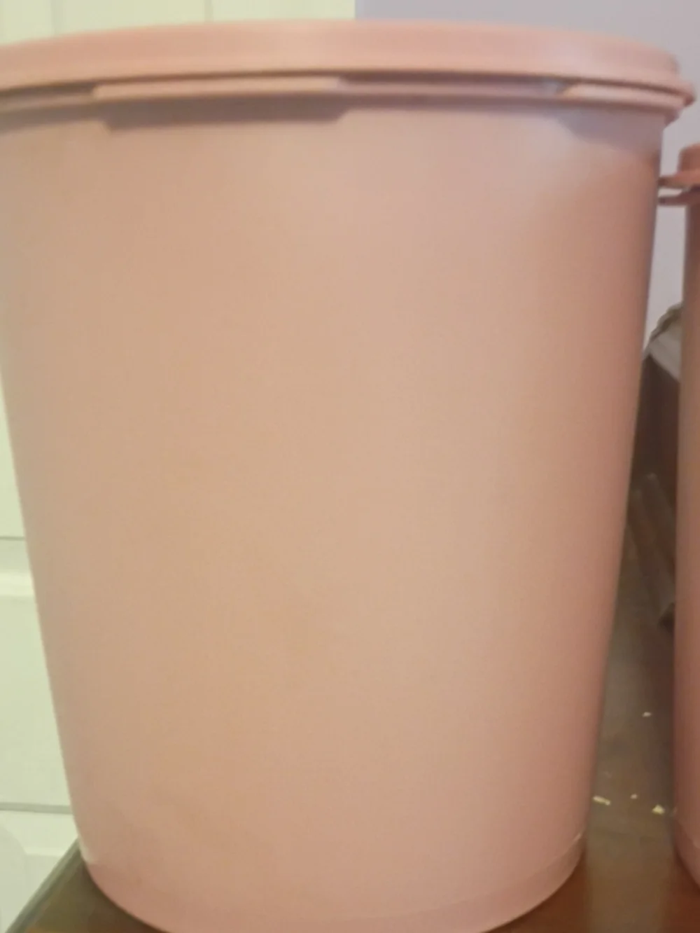 Tupperware Three Dusty Rose Nesting Storage Canister Set